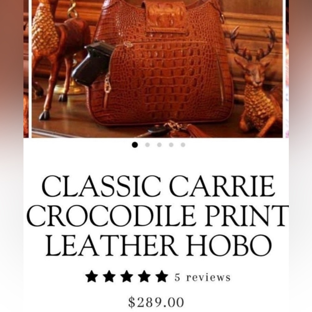 🚨SALE! Concealed Carrie Crocodile Print Leather Purse (NO CALLOUTS) - Picture 2 of 16